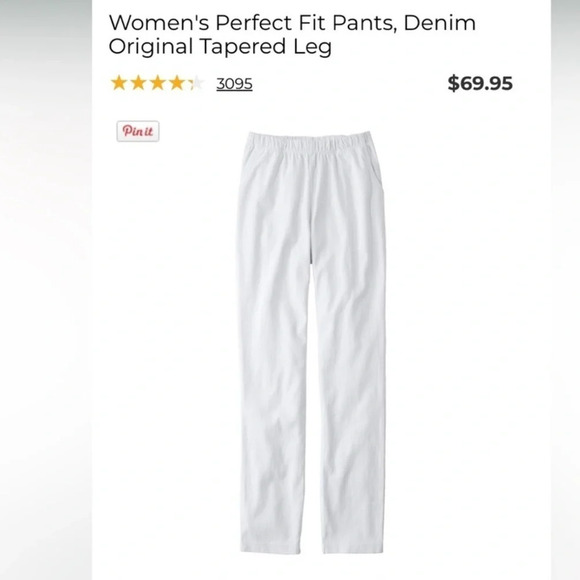 Women’s L.L. Bean white pull on pants in excellent like new condition - Picture 5 of 6
